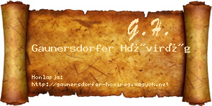 Gaunersdorfer Hóvirág névjegykártya